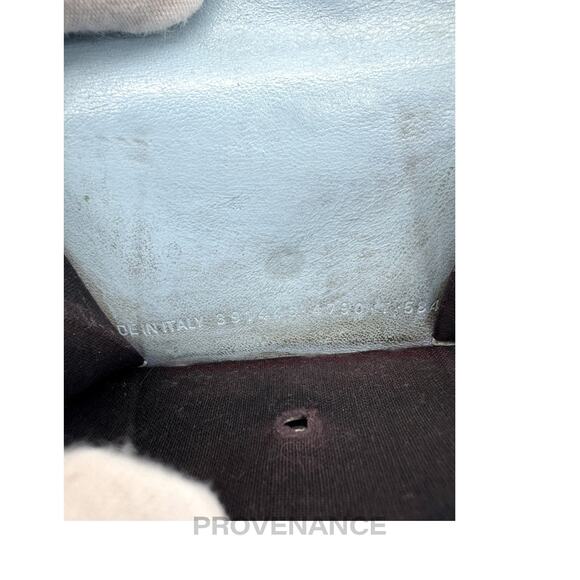 🔴 Balenciaga Papier Mini Card Wallet - Cloud Blue Leather - Picture 7 of 9